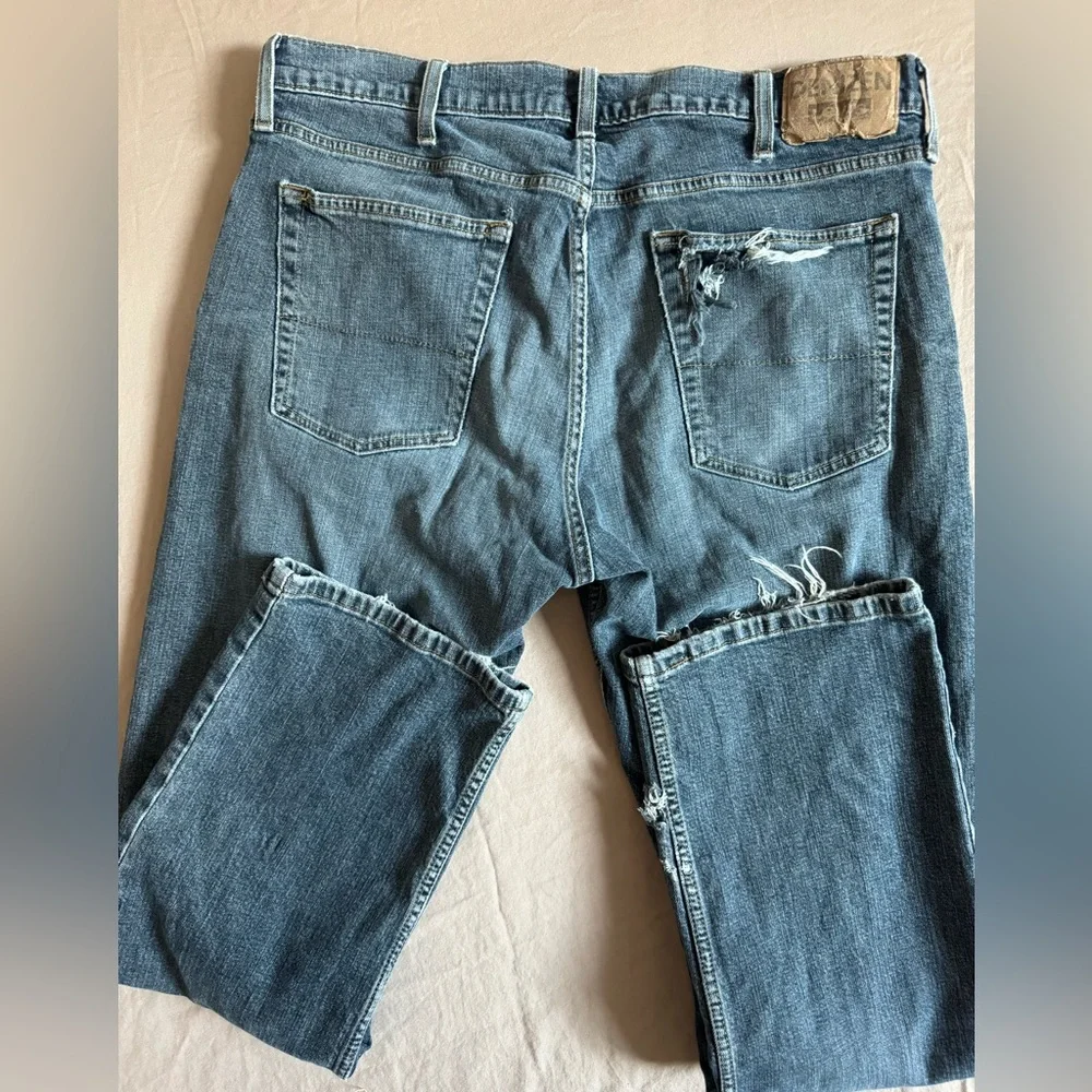 Levi's Denizen Denim Distressed‎ Blue Straight leg Jeans with Vintage Appeal